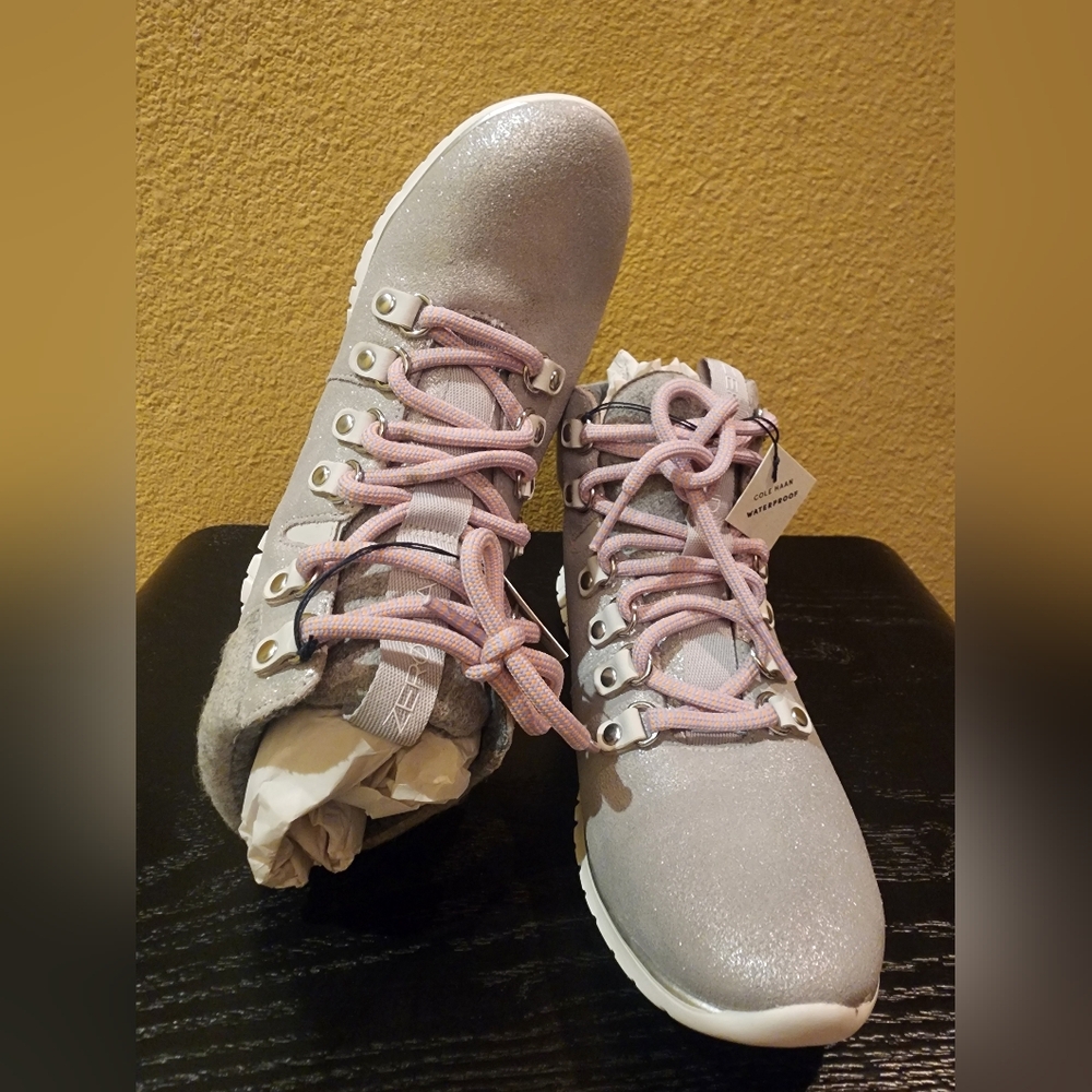 Cole Haan Zerogrand Waterproof Hiker Boot Silver